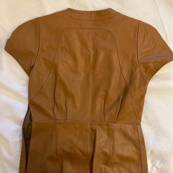 Arthur Galan tan leather dress, size 8, very good condition - Picture 4 of 7